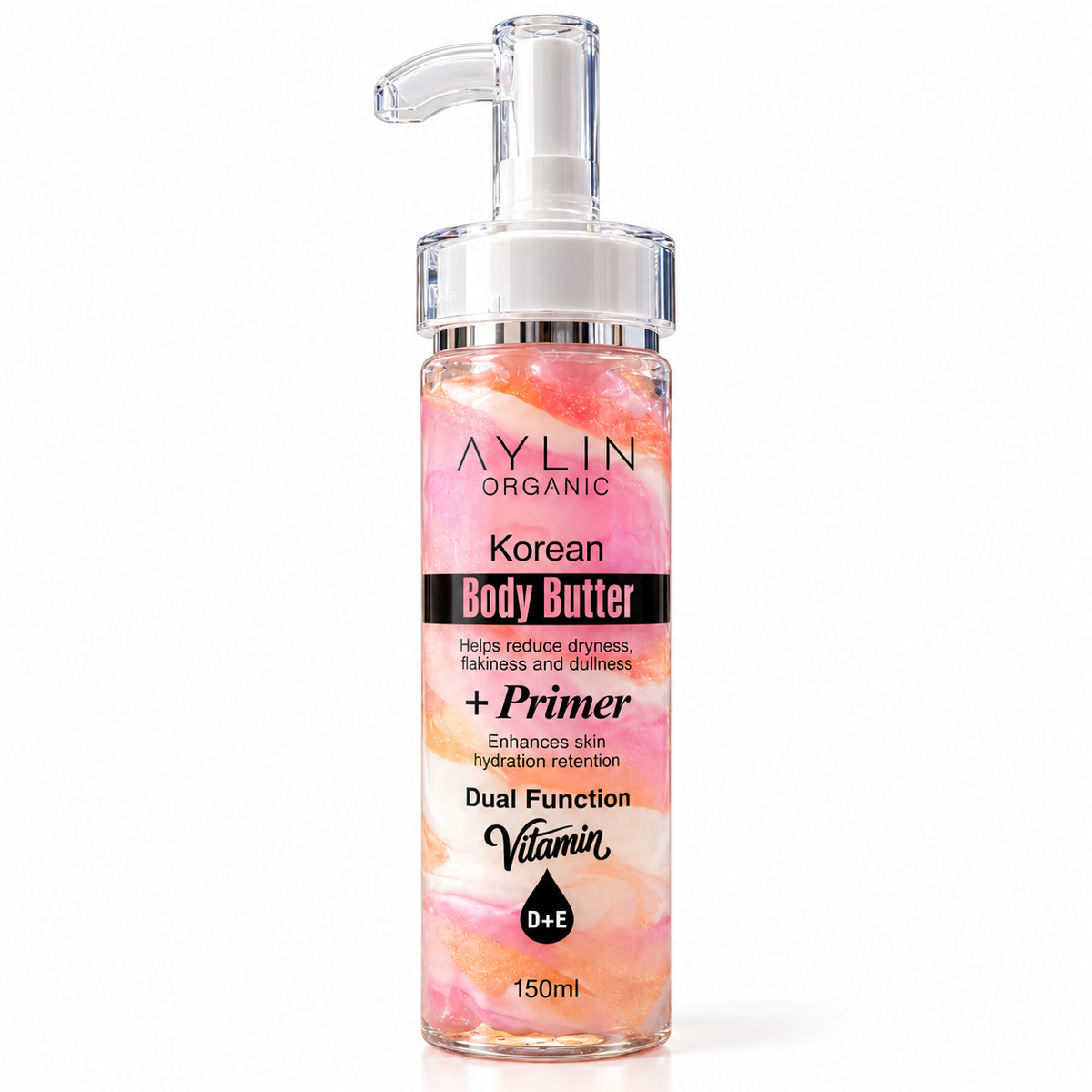 Aylin Organic Korean Body Butter + Primer | Vitamin D & E | 150ml